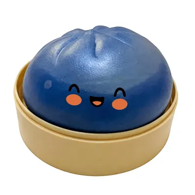 Produktbild von Glitzer Dumpling Squishy 1er Box – weiche Anti-Stress Knete – Angstlöser Fidget Toy – langsam zurückfederndes Sensorikspielzeug – Regenbogen Design