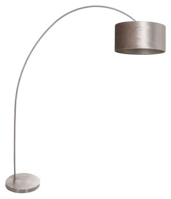 Productafbeelding van Booglamp Solva metaal met zilvere kap