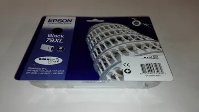 Produktbild von Epson Tower of Pisa Tintenpatrone 79XL Black, Hohe (XL-) Ausbeute, Schwarz, Tinte auf Pigmentbasis, 1 Stück(e)
