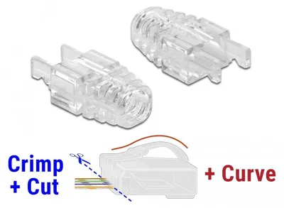Produktbild von DeLOCK 86471, Kabelschuh, Transparent, RJ-45, 11,7 mm, 8,1 mm, 20 Stück(e)