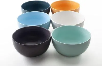 Productafbeelding van Famanu Muesli- en ramenkommen set (6 x 700 ml) - Pastelkleuren