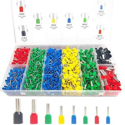 Produktbild von Elektrik-Set mit 1400 Stücken - Isolierte Adernhülsen 05-10 mm² - Mehrfarbige Kabelschuhe - Drahtverbindung