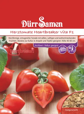 Produktbild von Herztomate Heartbreaker Vita F1 | Herztomatensamen von Dürr Samen