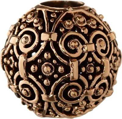 Produktbild von Große Wikingerperle Askur Bronze Lockenperle 6421