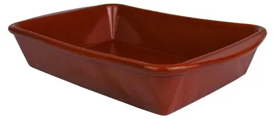 Produktbild von Auflaufform aus glasiertem Ton, pflegeleicht (Groß ca. 38x26x5cm)