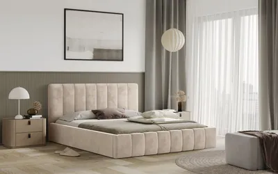 Obrázek produktu pro Postel RIMINI 160x200 béžová s úložným prostorem