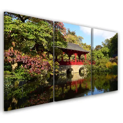 Immagine prodotto di Trittico su tela paesaggi verdi 120x80 cm Feeby quadro verde pronto da appendere