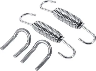 Productafbeelding van 65 mm lange uitlaatpijp, uitlaatpijpen, draaibaar, motorfiets, roestvrij staal, uitlaatsysteem, bevestigingsmateriaal inbegrepen, complete set, 2 stuks.