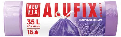 Produktbild von ALUFIX Müllsäcke mit Zugband Standard HDPE / 35l - 15 Müllbeutel - 1 Rollen / 15