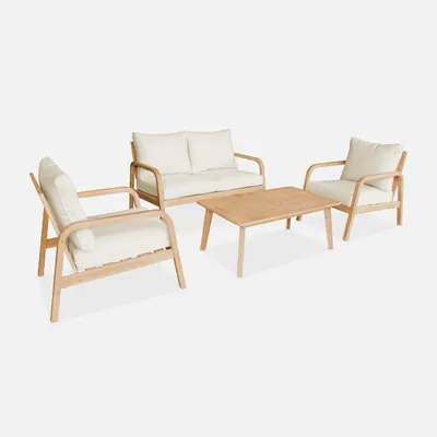 Produktbild von sweeek - Gartenmöbelset aus Akazienholz - Beige