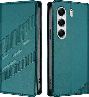 Image de Etui pour Tecno Camon 40 Pro 5G, étui portefeuille en cuirPolyuréthaneavec fente pour cartes et fonction stand Grün