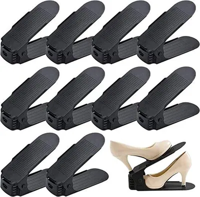 Produktbild von Famanu Schuhorganizer Höhenverstellbar - Platzsparender Schuhregalhalter