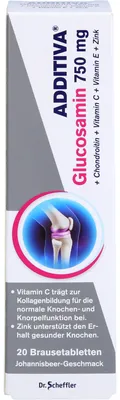 Zdjęcie produktu dla Additiva Glukozamina 750mg, 20 tabletek