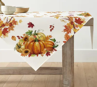 Herbstliches Tischset 85 x 85 cm mit Blumenmuster