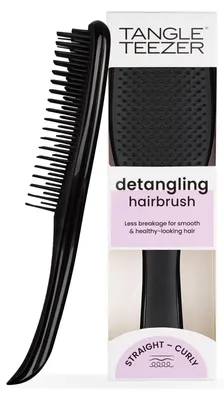 Produktbild von Haarbürste Entwirrbürste Detangler - 325 gelaagde Zähne - Für nasses und trockenes Haar - Schwarz - Für Haarverlängerungen und Perücken