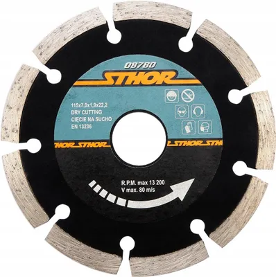 Produktbild von Sthor Diamanttrennscheibe Segment für Beton und Ziegel 115mm