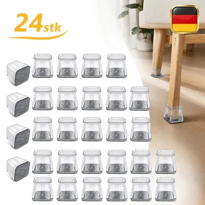 Productafbeelding van 24 stuks stoelpotjes, meubelbeschermers, siliconen voetdoppen, tafelpotjes, sokken, vloerbeschermers