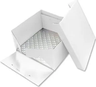 Produktbild von PME Kuchenbox mit Cake Board quadrat - Quadrat - Cake Box and Square Cake Board - 20 x 20 x 15 cm