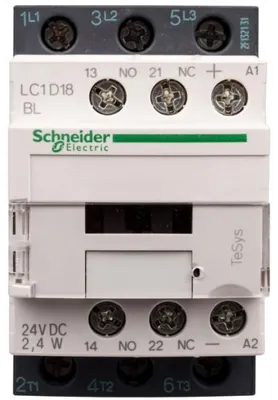 Imagen del producto de GS Leist. Schütz LC1D18BL C Tesys, 24V DC, 7,5KW, 3 polos