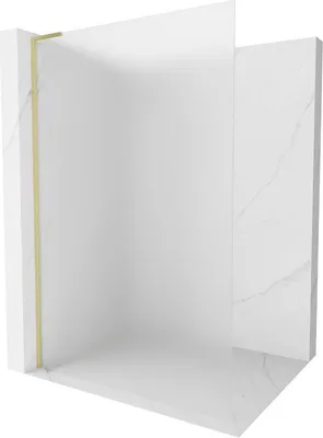Produktbild von Mexen Kioto L Walk-in Duschwand 90 x 200 cm, satiniert, gebürstetes Gold - 800-090-103-55-30