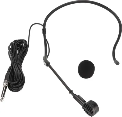 Produktbild von 6,35-mm-Ohrbügelmikrofon, ergonomisches, dynamisches 16,4-Fuß-Kabel-Headset für Karaoke-Lautsprecher, Verstärker, Unterricht