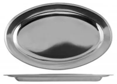 Immagine prodotto di Piatto da portata in acciaio inox con bordo Cm 42