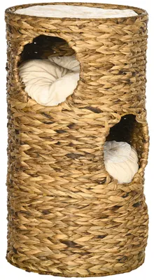 Produktbild von PawHut Kratztonne Höhe 73 cm Katzenturm mit 3 Ebenen, Katzenkratzbaum