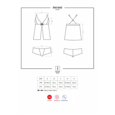 Produktbild von OB 856-BAB-1 babydoll & panties L/XL