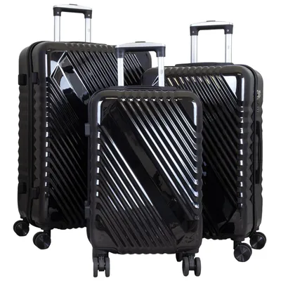 Produktbild von Kofferset Genua Hartschale 3teilige Trolleyset mit 4 Rollen Reisekofferset 3er Set L+M+S schwarz