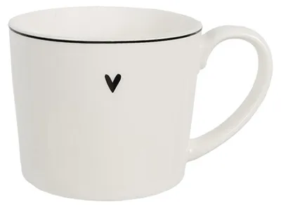 Immagine prodotto di Tazza Clayre & Eef 275 ml Cuore in Vetroceramica bianca