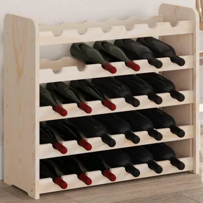 Obrázek produktu pro Stojan na víno 67,5x25x60 cm z masivního borovicového dřeva