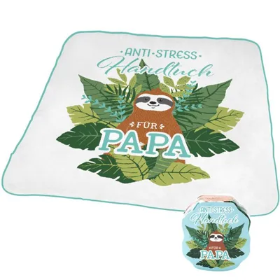 Produktbild von Sheepworld - 48048 - Zauberhandtuch Faultier für Papa, Baumwolle, 30 cm x 30 cm, wasdchbar