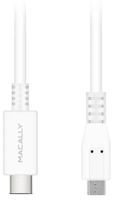 Produktbild von Macally UC2UMB-W, 0,9 m, USB C, Micro-USB A, 2.0, Männlich/Männlich, Weiß