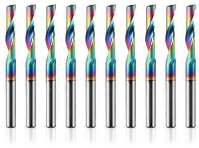 Immagine prodotto di Set di 10 frese CNC per alluminio, con lunghezza di taglio di 15 mm