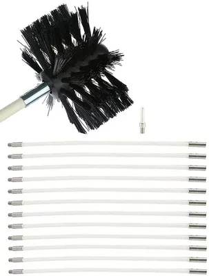 Imagen del producto de Kit de cepillo para chimeneas con varillas flexibles