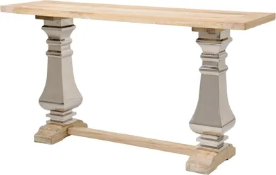 Immagine prodotto di Consolle FURNLUX Glamour Beige E Argento 160cm / Colore principale: Beige / Dimensioni: 160 x 85 x 45 cm