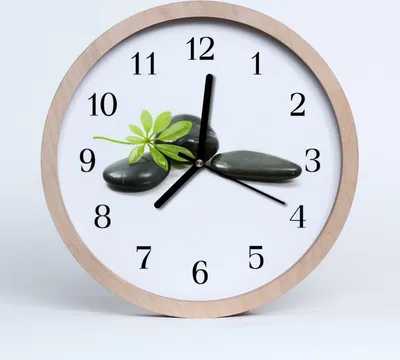 Produktbild von Holzuhr 20fi cm wanduhr - Steine