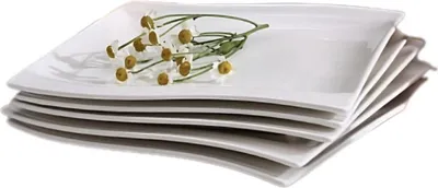 Produktbild von Happyment Luxus Tafelservices 12-teilig – 12 Personen – Porzellan – Tafelservice Weiß – Speiseteller