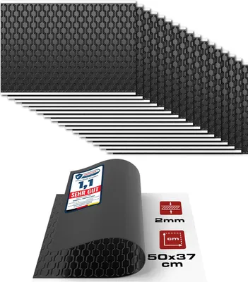Produktbild von HASKYY Dämmmatte Alubutyl Schalldämmung 18x Platten 37x50 cm 3,33 m² Schwarz