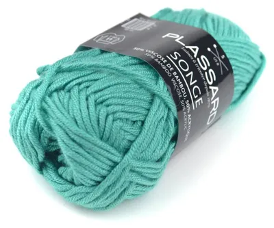 Imagen del producto de Hilo para tejer Plassard, color turquesa, 72 metros
