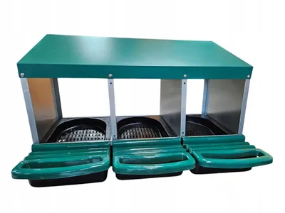 Immagine prodotto di Triplicare le cassette nido per polli Nidi per uova per nido a rotolamento Nido per polli con rete di raccolta