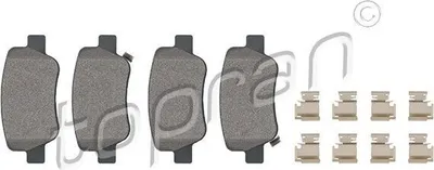 Produktbild von TOPRAN 624 517 Bremsbeläge Satz Hinten Bremsklötze für TOYOTA AVENSIS Station Wagon (ZRT27, ADT27) AVENSIS Stufenheck (ZRT27, ADT27)