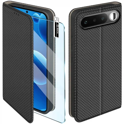 Productafbeelding van Beschermhoes voor de Realme 16 5G, afsluitbaar, zwart + 9H-glas