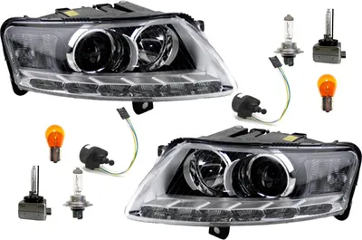 Produktbild von Scheinwerfer passend für Audi A6 4F Links & Rechts mit Leuchtmittel + Stellmotor 4F0941029CP 4F0941029BP 4F0941029EP 4F0941029FD 4F0941030CP 4F Johns