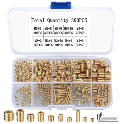 Productafbeelding van Set van 300 schroeven, M3-M8, met zeskantige schroefdraadstiften, assortiment