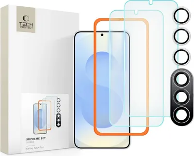 Image de Szkło Hartowane Tech-Protect Supreme Set 3-Pack Galaxy S25+ Plus Clear
