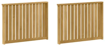 Produktbild von vidaXL Armlehnen Modul 2 pcs Weiß 80 x 6 x 61 cm Massivholz Akazie