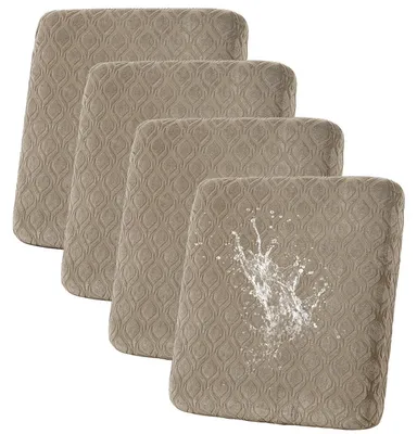 Produktbild von Sitzkissenbezüge für Gartenmöbel 4-Sitzer Taupe wasserdicht rutschfest