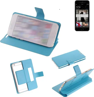 Produktbild von K-S-Trade Schutzhülle Handyhülle kompatibel mit Apple iPhone SE (2020) Flip cover Handy case Smartphone Klapphülle blau