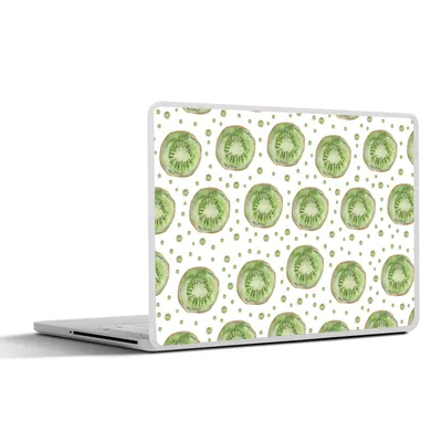 Produktbild von MuchoWow® Laptop Aufkleber Sticker Cover Kiwi - Grün - Muster 36.5x27.5 cm - Laptop-Sticker